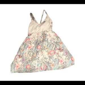 Floral dress, pastel flowers